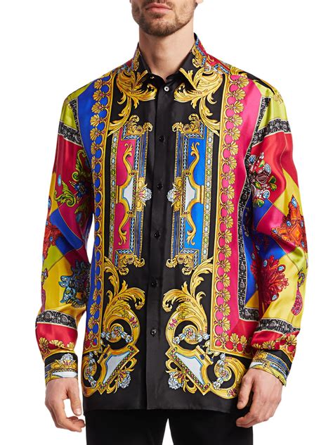 cheap versace mens shirt|versace long sleeve shirt men.